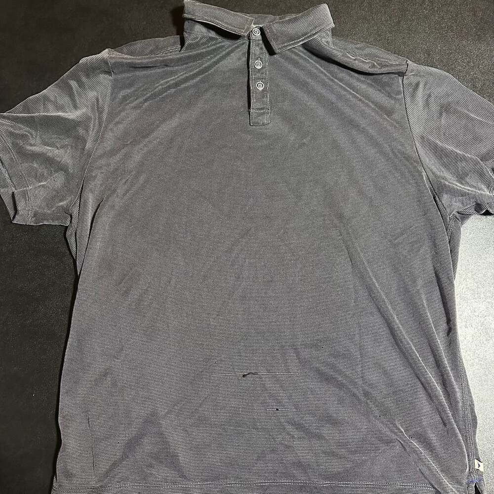 Tommy Bahama Polo Shirt Size XXL Gray Textured Short Sleeve Golf